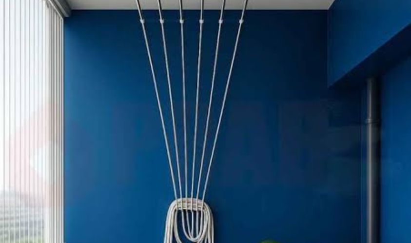 Close-up of SS 316 Grade ceiling cloth hanger by VK Safety Solutions Chennai